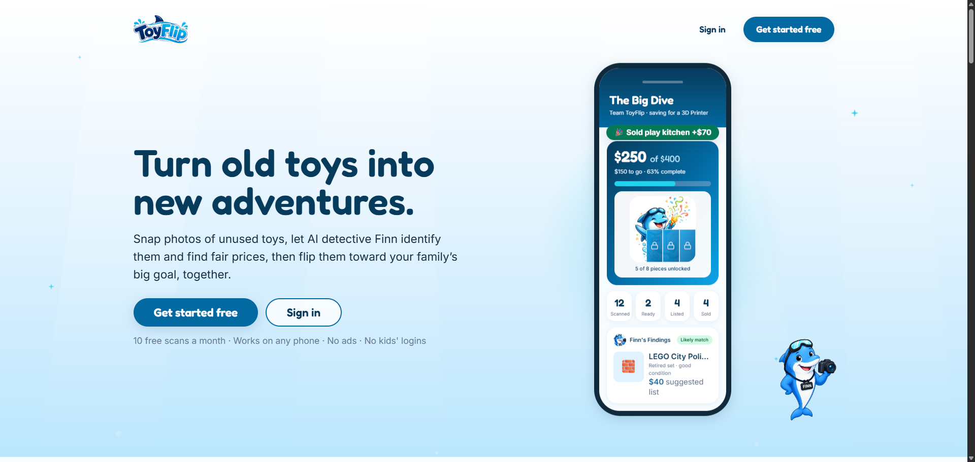 ToyFlip website hero